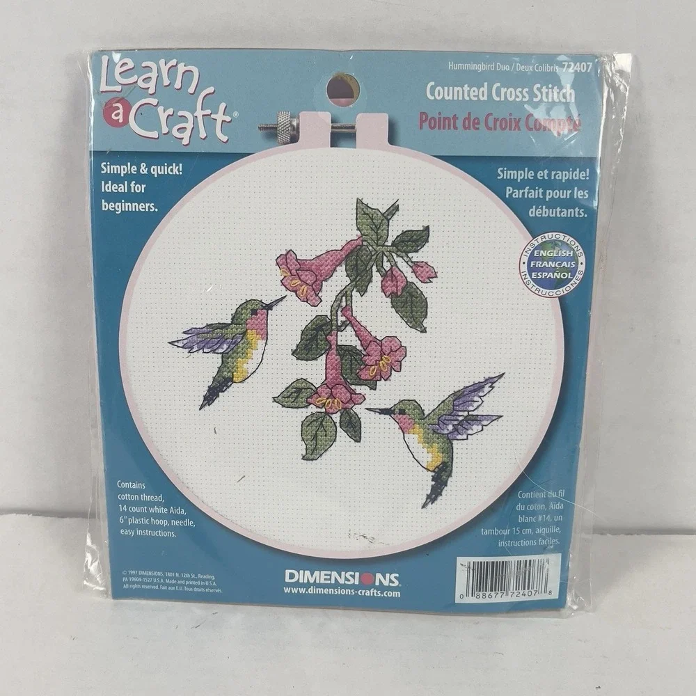 Dimensions Counted Cross Stitch Kit 72407 Hummingbird Duo‎ - New in package